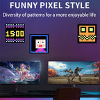 ID32 Advertising Desktop Dynamic Alarm Clock Pixel Screen Display IDM Art Cyberpunk Style Cartoon Screen, ID32