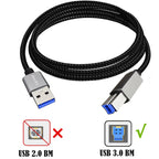 JUNSUNMAY USB 3.0 Male to USB 3.0 Male Cord Cable Compatible with Docking Station, 0.3m, 1m, 2m