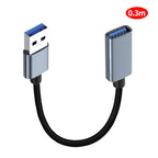 JUNSUNMAY 2A USB 3.0 Male to Female Extension Cord High Speed Charging Data Cable, 0.3m, 1m, 2m, 3m, 5m