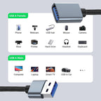JUNSUNMAY 2A USB 3.0 Male to Female Extension Cord High Speed Charging Data Cable, 0.3m, 1m, 2m, 3m, 5m