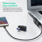 ENKAY USB 3.0 Adapter 90 Degree Angle Male to Female Combo Coupler Extender Connector, Vertical Up, Vertical Down, Horizontal Left, Horizontal Right, Vertical Up + Down, Horizontal Left + Right