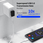 ENKAY 90 Degree Right Angle USB 3.0 Male to Type-C Female Adapter Converter, 1pcs USB to Type-C, 2pcs USB to Type-C