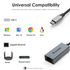 WAVLINK NWU329GC Type-C to RJ45 LAN Network Cable Converter Gigabit Ethernet Adapter, NWU329GC