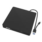 XD009 External CD Reader VCD Burner Ultra-thin Design Laptop Computer USB 3.0+Type-C DVD Drive, XD009