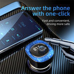 C41 Star Light Car Charger ABS Adapter FM Transmitter Bluetooth Hands-free Call MP3 Music Player, C41