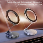 G118 1080-Degree Rotating Folding Magnetic Phone Holder Dashboard Suction Cup Car Mount, G118 (Gray), G118 (Silver)