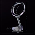 G118 1080-Degree Rotating Folding Magnetic Phone Holder Dashboard Suction Cup Car Mount, G118 (Gray), G118 (Silver)