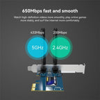 LB-LINK BL-P650H PCI-E 2.4G / 5G Dual-band Computer Wireless Network Adapter AC Network Card, BL-P650H