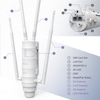 WAVLINK WN572HE4D AC1200 4G LTE WiFi Dual Band 4 Detachable Antennas Router, US Plug, UK Plug, AU Plug, EU Plug