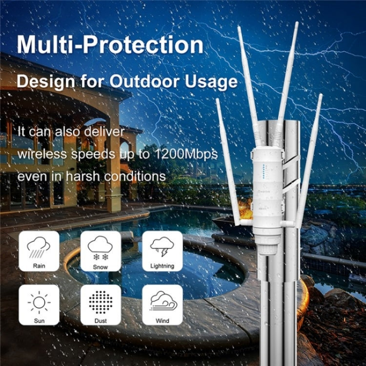 WAVLINK WN572HE4D AC1200 4G LTE WiFi Dual Band 4 Detachable Antennas Router, US Plug, UK Plug, AU Plug, EU Plug