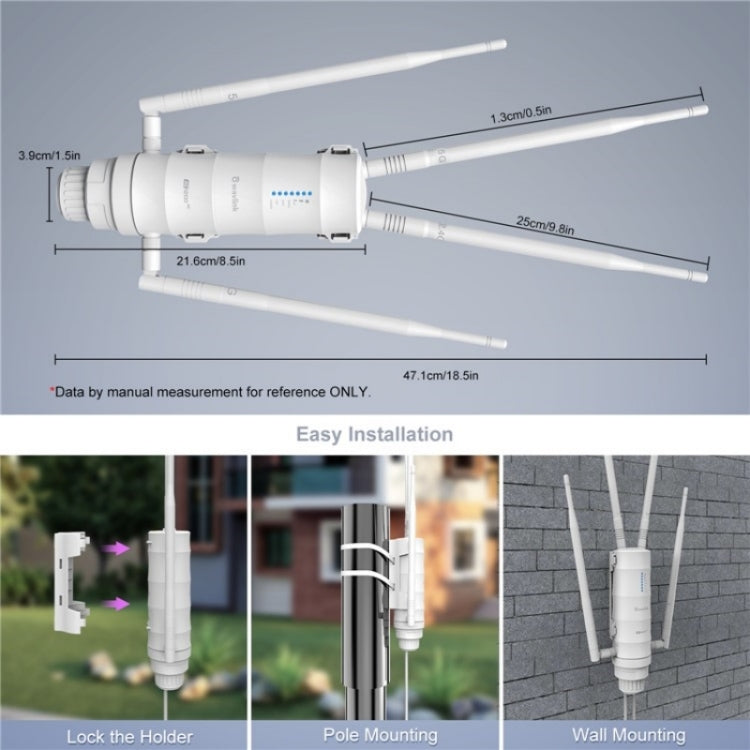 WAVLINK WN572HE4D AC1200 4G LTE WiFi Dual Band 4 Detachable Antennas Router, US Plug, UK Plug, AU Plug, EU Plug