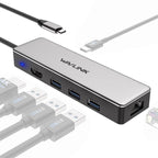 WAVLINK UHP3413 6 in 1 4K Thunderbolt 3 Type-C Devices Hub Adapter USB-C Docking Station, UHP3413