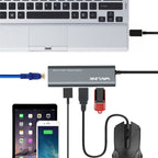 WAVLINK UH3031G/C Gigabit High Speed Hub Adapter Type-C to 3 x USB 3.0 + USB-C + RJ45 + DC Power Port, UH3031G/C