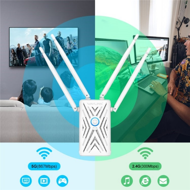 WAVLINK WN579A3 Home WiFi Extender 1200Mbps 2.4GHz / 5GHz Dual Band AP Wireless Router, US Plug, UK Plug, EU Plug, AU Plug
