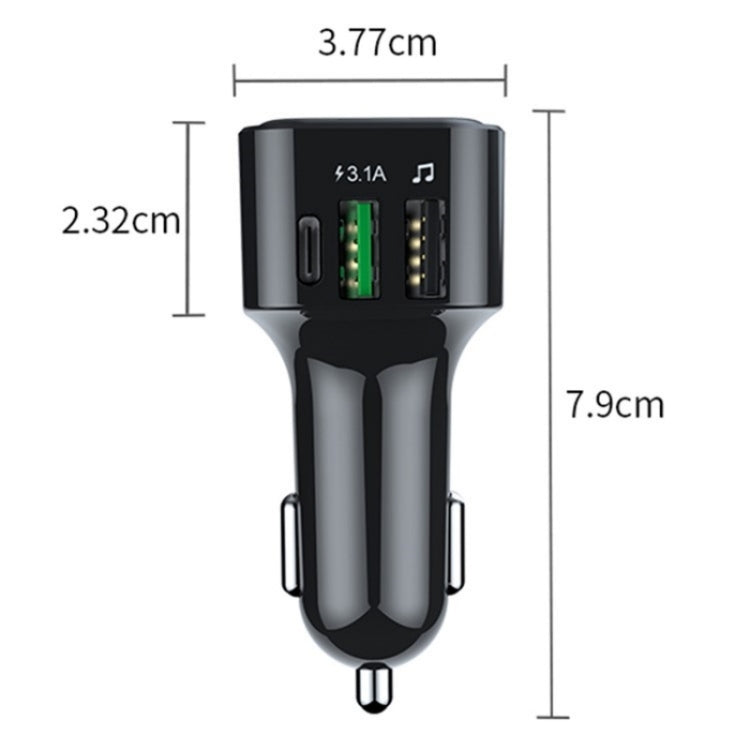 Colorful light Car Hands-free Call Bluetooth Receiver Support U Disk MP3 Player, F10
