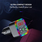 Colorful light Car Hands-free Call Bluetooth Receiver Support U Disk MP3 Player, F10