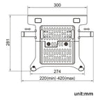 NORTH BAYOU NB FP-2 Notebook Tray Compatible VESA 100x100mm for 10 -17 inch Laptop Mount Holder, FP-2