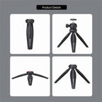 JMARY MT-20 Mini Portable 360 Degree Ball Head Selfie Stick Folding Desktop Tripod Phone Holder, MT-20