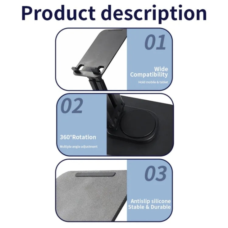 JMARY MK62 360-Degree Rotating Foldable Desktop Phone Tablet Holder, MK62