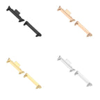 1 Pair 22mm Stainless Steel Metal Watch Band Connector, For Redmi Watch 4, For Xiaomi Band 8 Pro