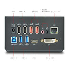 WAVLINK WL-UG39DK3 Fast Charging Gigabit Ethernet Dual Display Video Dock USB 3.0 Hub, US Plug, UK Plug, EU Plug, AU Plug