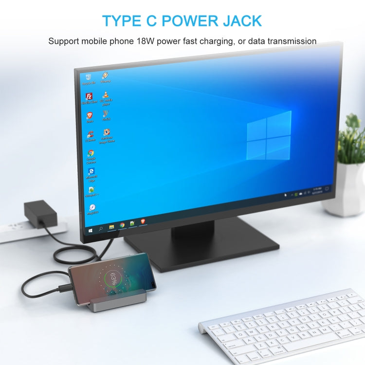 WAVLINK WL-UHP3D01 Portable Type-C Cell Phone Docking Station Multi-Port USB HUB Adapter, UHP3D01