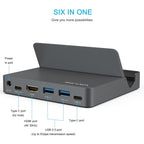 WAVLINK WL-UHP3D01 Portable Type-C Cell Phone Docking Station Multi-Port USB HUB Adapter, UHP3D01
