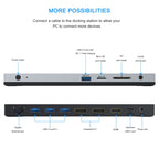 WAVLINK WL-UMD01 USB3.0 Splitter Docking Station Gigabit Ethernet / DP / HD Cable Converter, UMD01