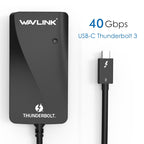 WAVLINK WL-UTA01H Type-C Thunderbolt 3 to Dual HDMI Multi-Screen Extender Splitter Adapter, WL-UTA01H