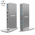 WAVLINK WL-UG69DK7 Laptops Type-C Universal Desktop Docking Station Aluminum Alloy HUB Adapter, UG69DK7
