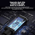 PD 135W Type-C to Big Square USB Port Charging Cable For Lenovo Thinkpad/ThinkBook/Xiaoxin, Length: 1.8m, 135W, 100W
