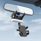 H23-8 New Multifunction Rearview Mirror Phone Holder Rotatable Retractable Phone Mount