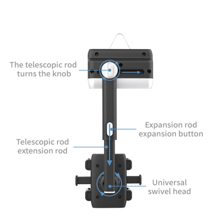 H23-8 New Multifunction Rearview Mirror Phone Holder Rotatable Retractable Phone Mount