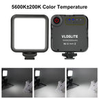 VLOGLITE W49S Adjustable Brightness Mini Beauty Video Light Photography Live Streaming LED Fill Light, W49S