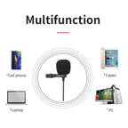 JMARY MC-R1 Phone Laptop Recording Interview Lavalier Mic 3.5mm Mini Microphone