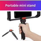 JMARY MT-33 Phone Stand Tripod ABS Video Recording Vlog Mobile Phone Rig Cage, MT-33