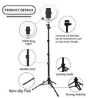 JMARY FM-536A 10 inch Ring Live Fill Light Streaming Stand Beauty Light Set, FM-536A