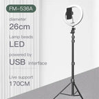 JMARY FM-536A 10 inch Ring Live Fill Light Streaming Stand Beauty Light Set, FM-536A