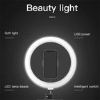 JMARY FM-536A 10 inch Ring Live Fill Light Streaming Stand Beauty Light Set, FM-536A