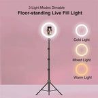 JMARY FM-536A 10 inch Ring Live Fill Light Streaming Stand Beauty Light Set, FM-536A