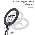 JMARY FM-18R LED Beauty Ring Light 18-inch Photography Live Streaming Fill Light, US Plug, EU Plug