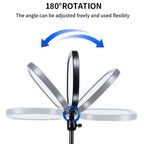 JMARY FM-58R Live Streaming Photography Fill Light 180-Degree Rotatable 9-inch LED Light