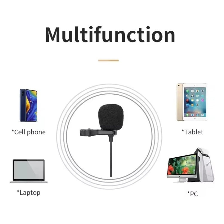 JMARY MC-R2 Interview Video Recording Mic Lavalier Type-C Port Wired Microphone, Length: 2m, MC-R2