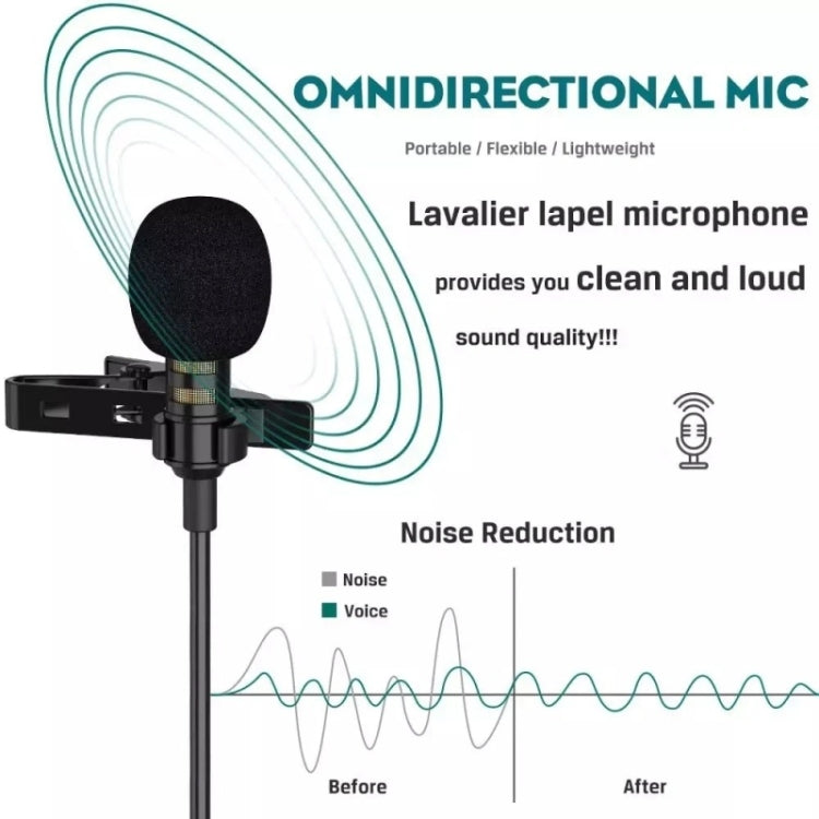 JMARY MC-R2 Interview Video Recording Mic Lavalier Type-C Port Wired Microphone, Length: 2m, MC-R2