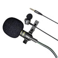 JMARY MC-R5 Lavalier 3.5mm Port Wired Microphone With Sound Monitoring Earphone, Length: 3m, MC-R5