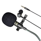 JMARY MC-R5 Lavalier 3.5mm Port Wired Microphone With Sound Monitoring Earphone, Length: 3m, MC-R5