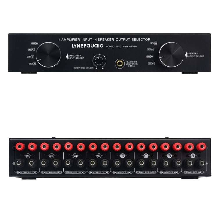 4 Input 4 Ooutput Power Amplifier Speaker Selector Switcher Speaker Comparator, 4 Input 4 Ooutput