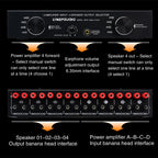 4 Input 4 Ooutput Power Amplifier Speaker Selector Switcher Speaker Comparator, 4 Input 4 Ooutput