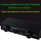 4 Input 4 Ooutput Power Amplifier Speaker Selector Switcher Speaker Comparator, 4 Input 4 Ooutput