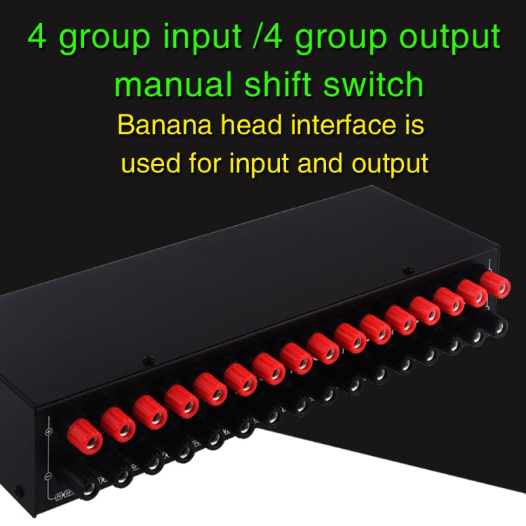 4 Input 4 Ooutput Power Amplifier Speaker Selector Switcher Speaker Comparator, 4 Input 4 Ooutput